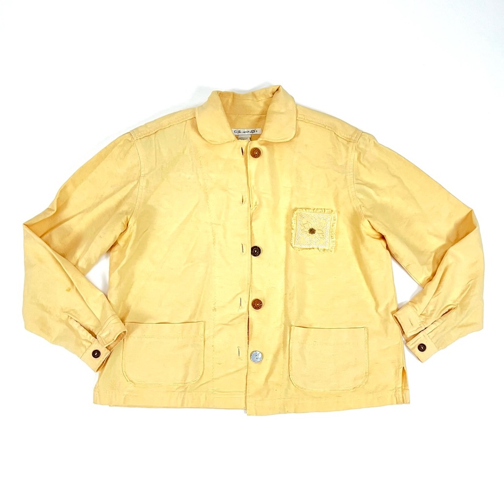 Vintage Pale Yellow Shirt Jacket